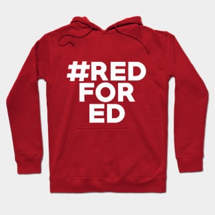 RED FOR ED vertical Hoodie